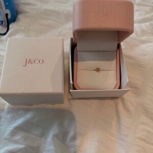 14K Solid Gold Opal Moon Threaded Labret Earring